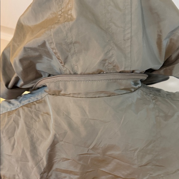 Cole Haan Womens Packable Trench Khaki Tan Versatile Hooded Rainwear Size L - Picture 8 of 12